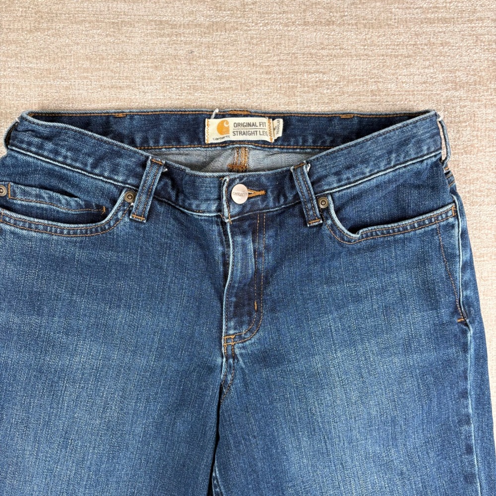 Carhartt Original Fit Straight Leg Women Jeans 6 Reg Blue Denim EUC Gorpcore Y2K